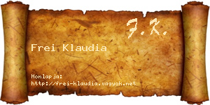 Frei Klaudia névjegykártya