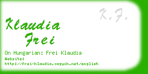 klaudia frei business card